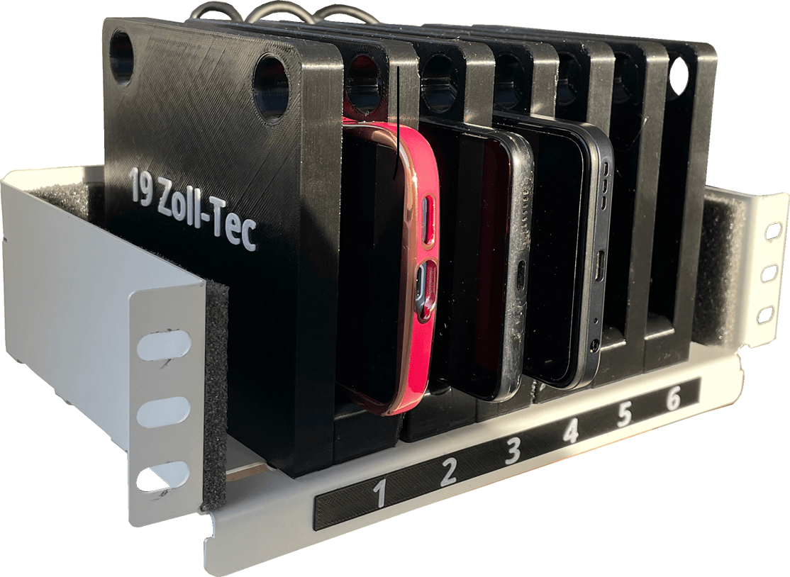 Kontaktloses Laden von 6 Smartphones